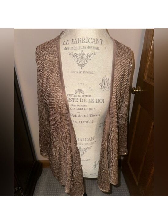 Belldini Sweaters - Belldini Metallic Brown Cardigan PTP 20